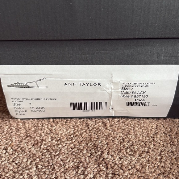 Ann Taylor leather woven slingback flats size 7 new - Picture 3 of 4